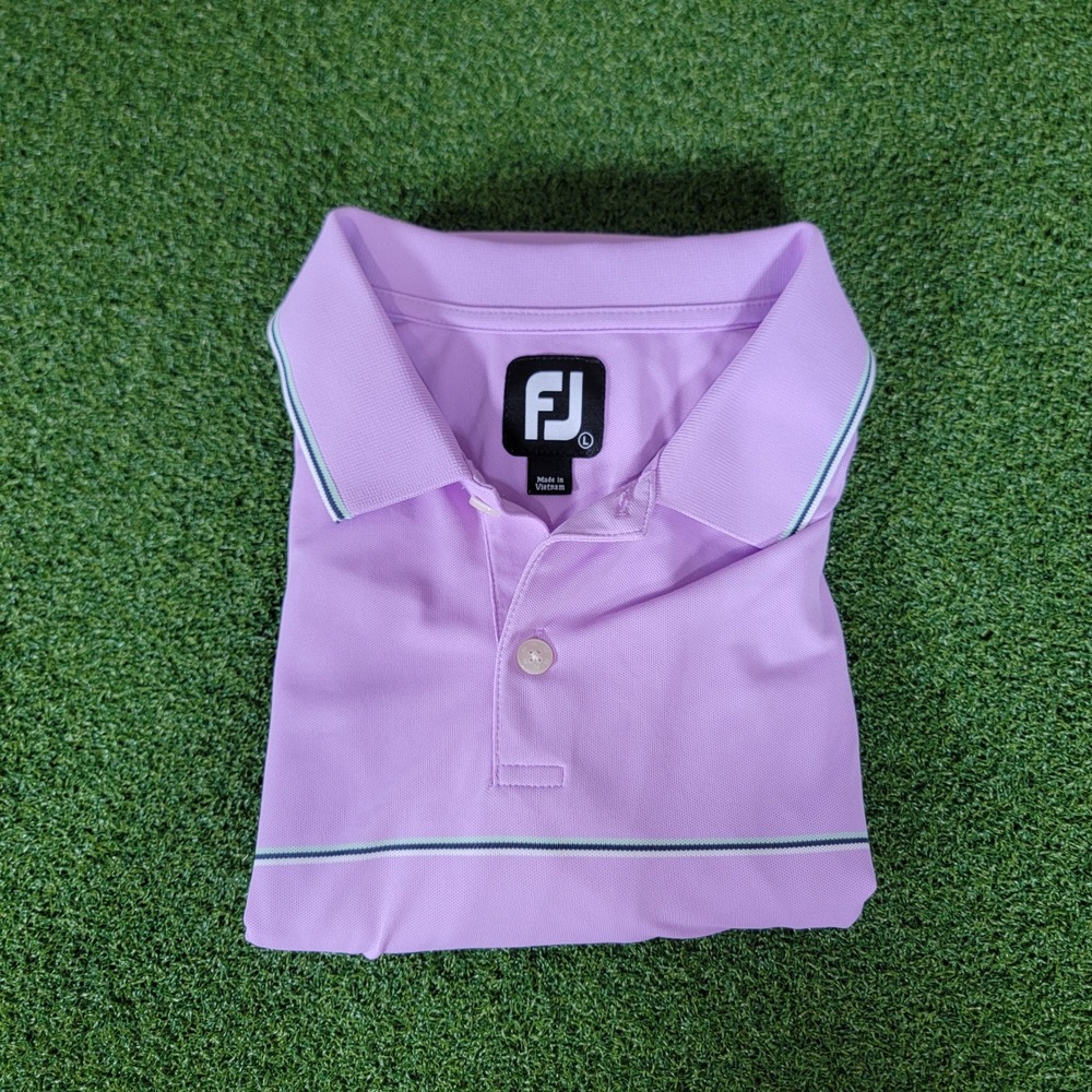 FJ Golf Polo Shirt Performance Athletic Training‎ Short Sleeve Purple Large